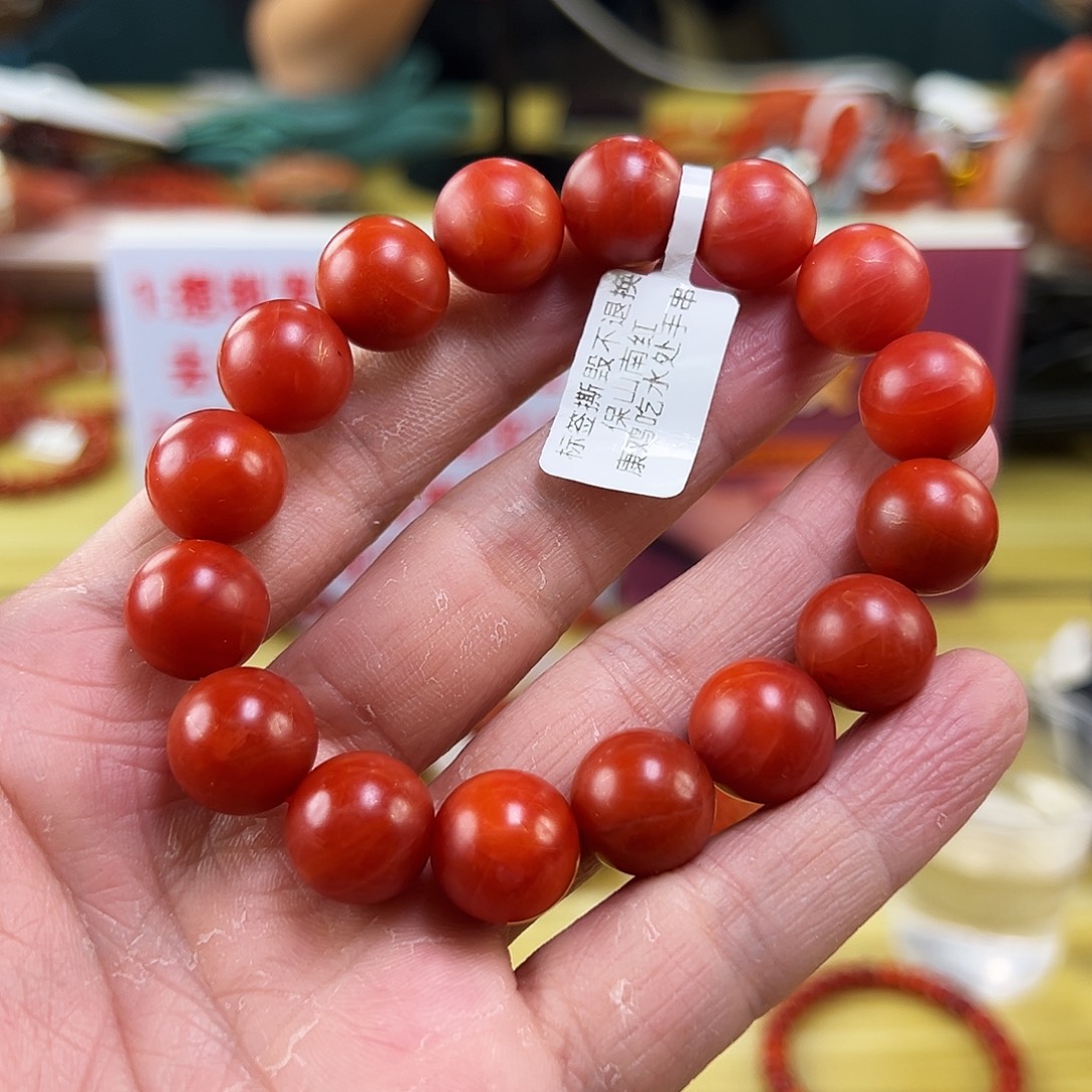 南红玛瑙未镶嵌买13mmm锦红保山哑光入门级