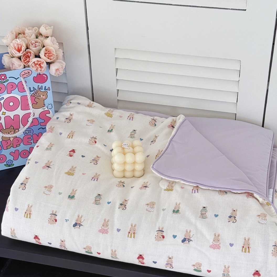 【萌萌兔凉皮夏凉被】150四季柔软透气夏凉被空调被