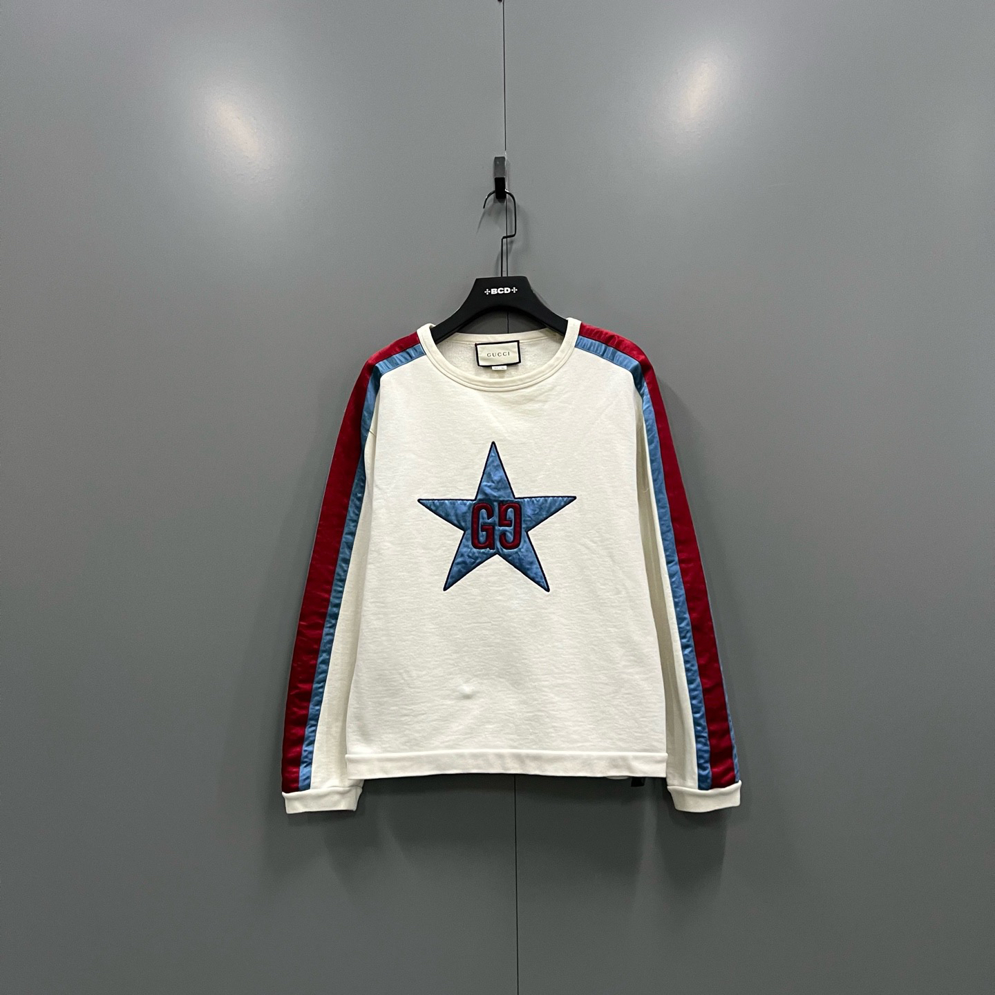 95新 GUCCI/古驰 jp922 五角星条纹卫衣 M 610566