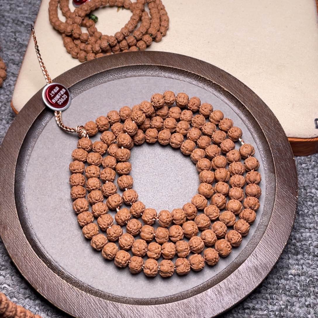 手串金刚菩提黑*兔私人定制超头佛手108尺寸7.5