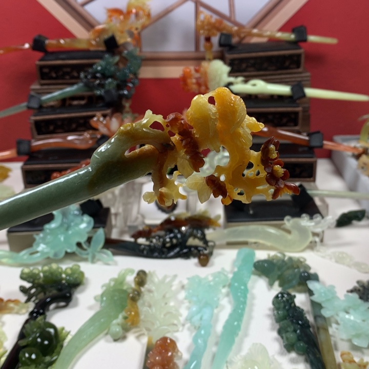 蛇纹石玉发簪未镶嵌