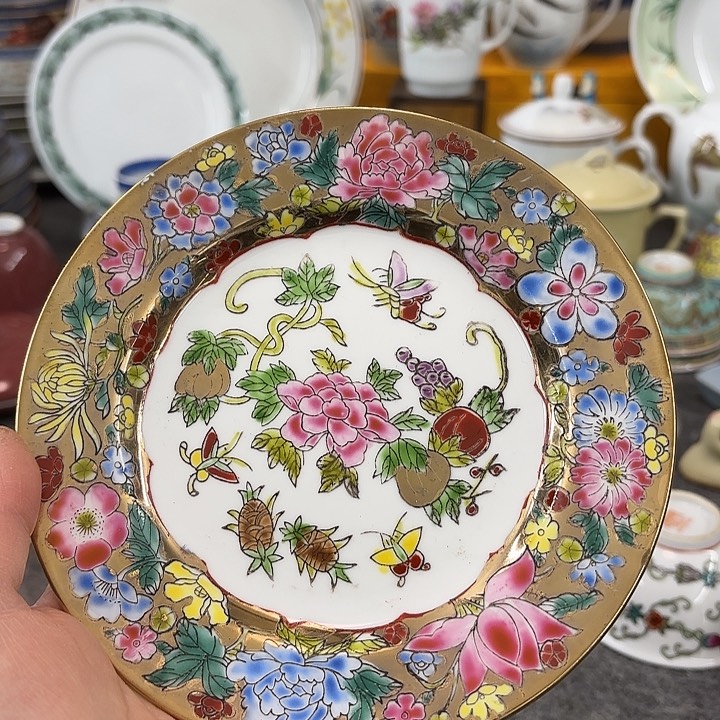 陶瓷摆件景德镇陶瓷小盘15公分