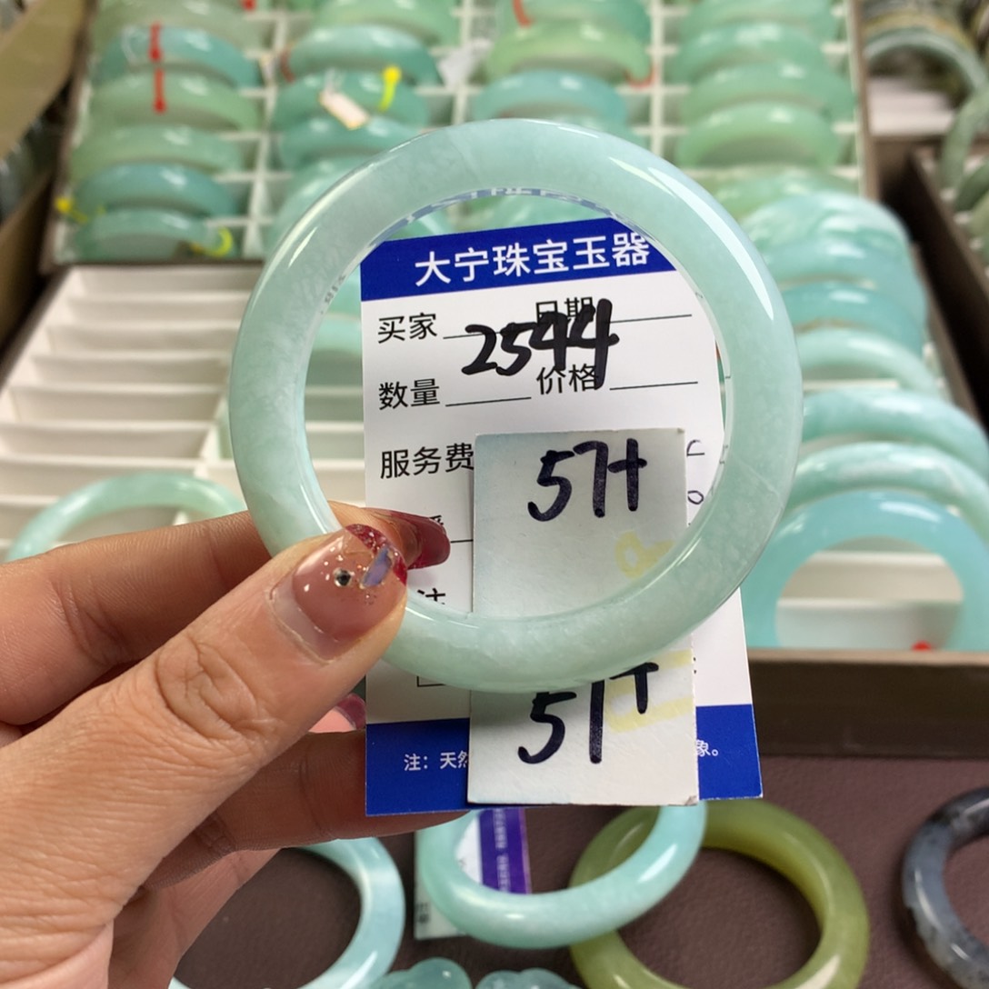 蛇纹石玉手镯未镶嵌2544