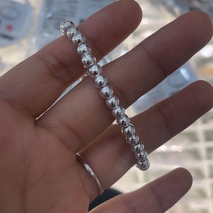 无925银银珠2颗卡5