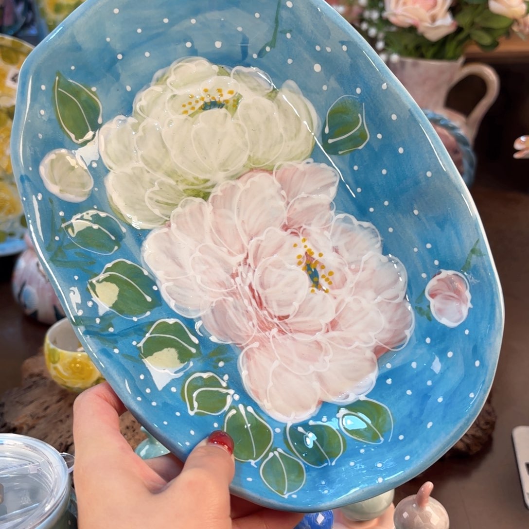 景德镇手绘高温釉下彩陶瓷茶具