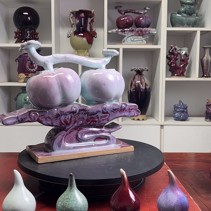 钧瓷摆件五大名窑钧窑