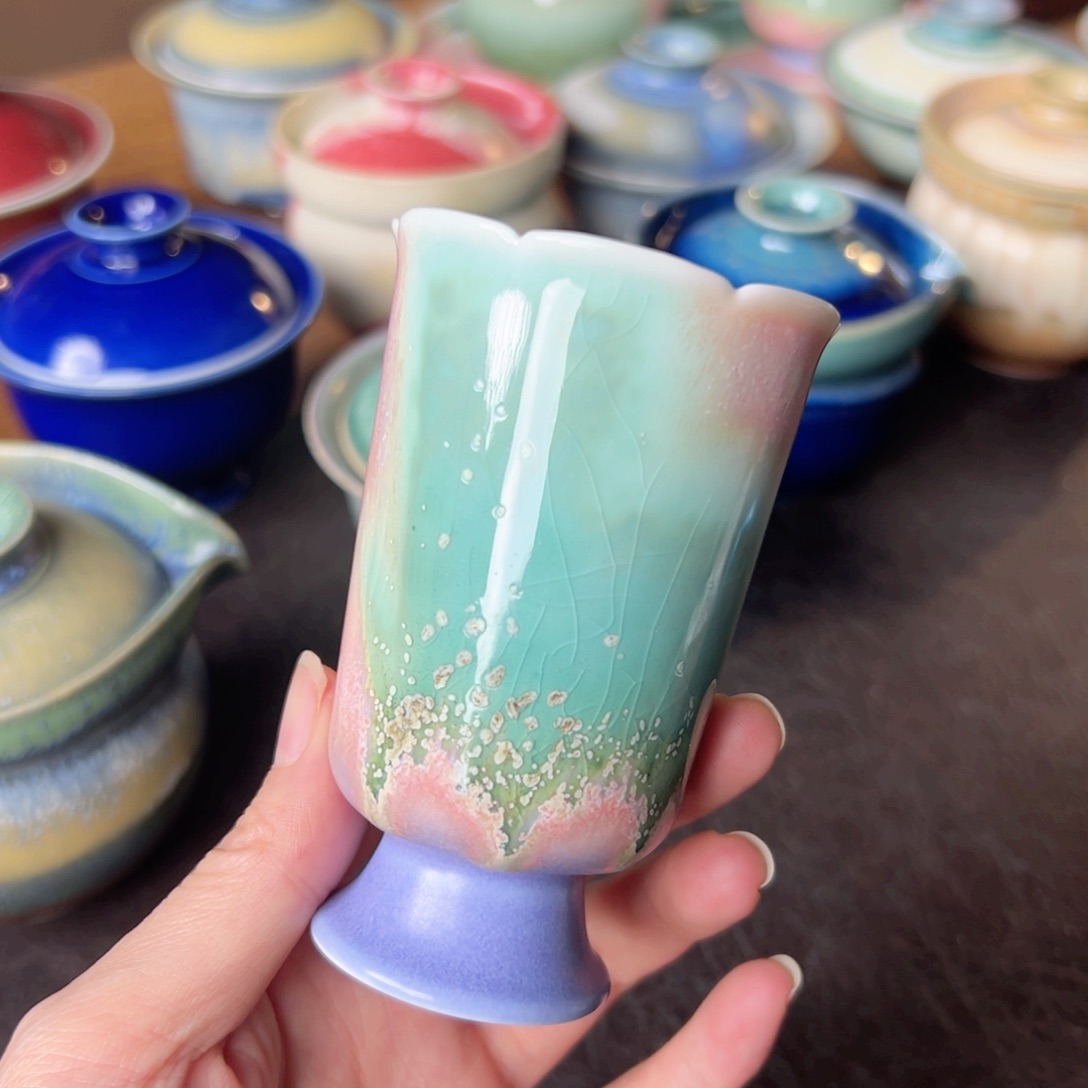 杯青現纯手工制作工艺柴烧