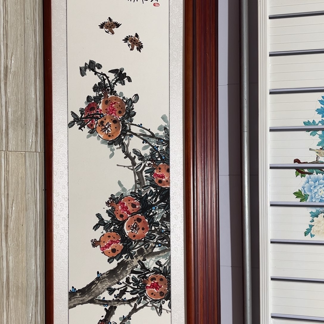 国画书画作品带框163×48