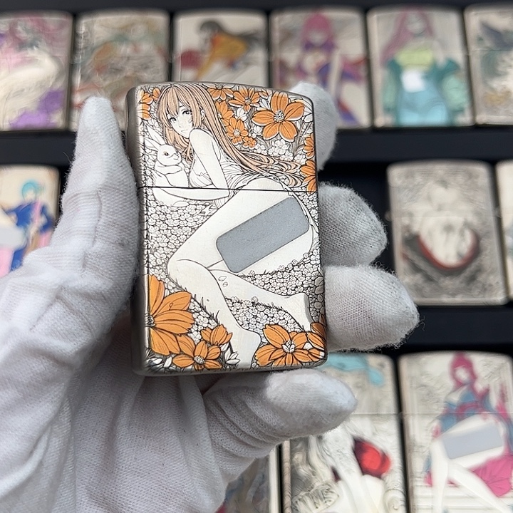 草地女孩钛彩工艺