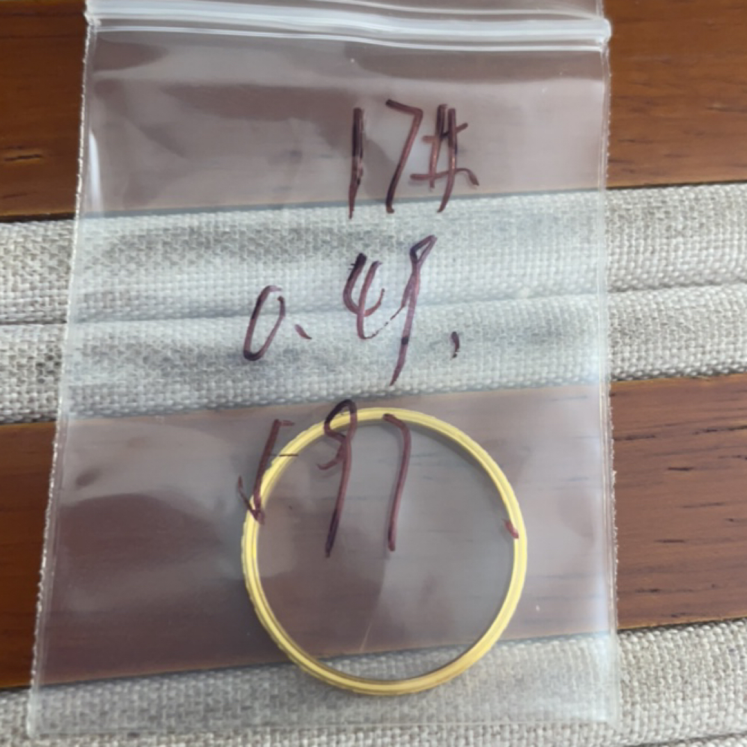 克重0.49 17号 碎冰冰戒指 足金999