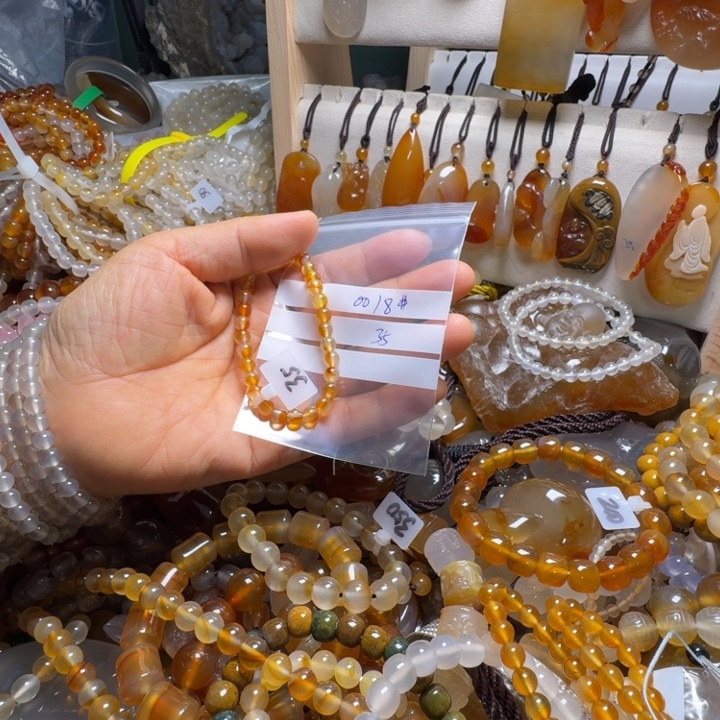 胖***胖玛瑙/玉髓未镶嵌颈饰0018