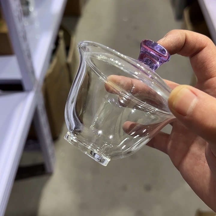 孤品 小容量 紫色盖碗 