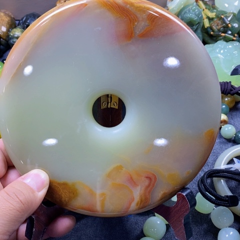 未镶嵌蛇纹石玉手链妙*