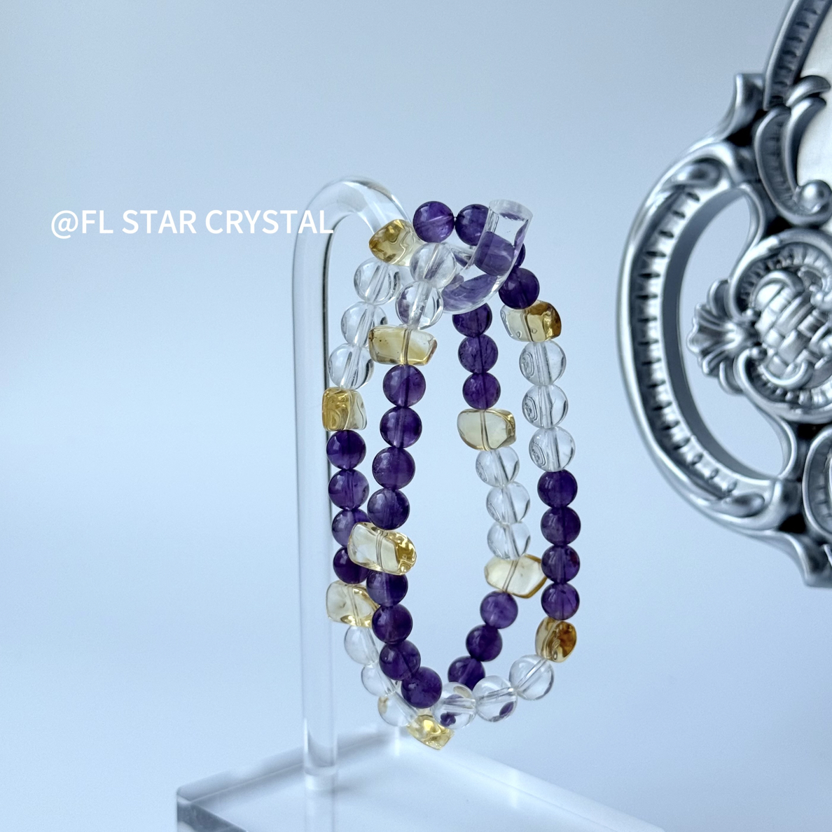 梵灵星手作原创紫黄多圈