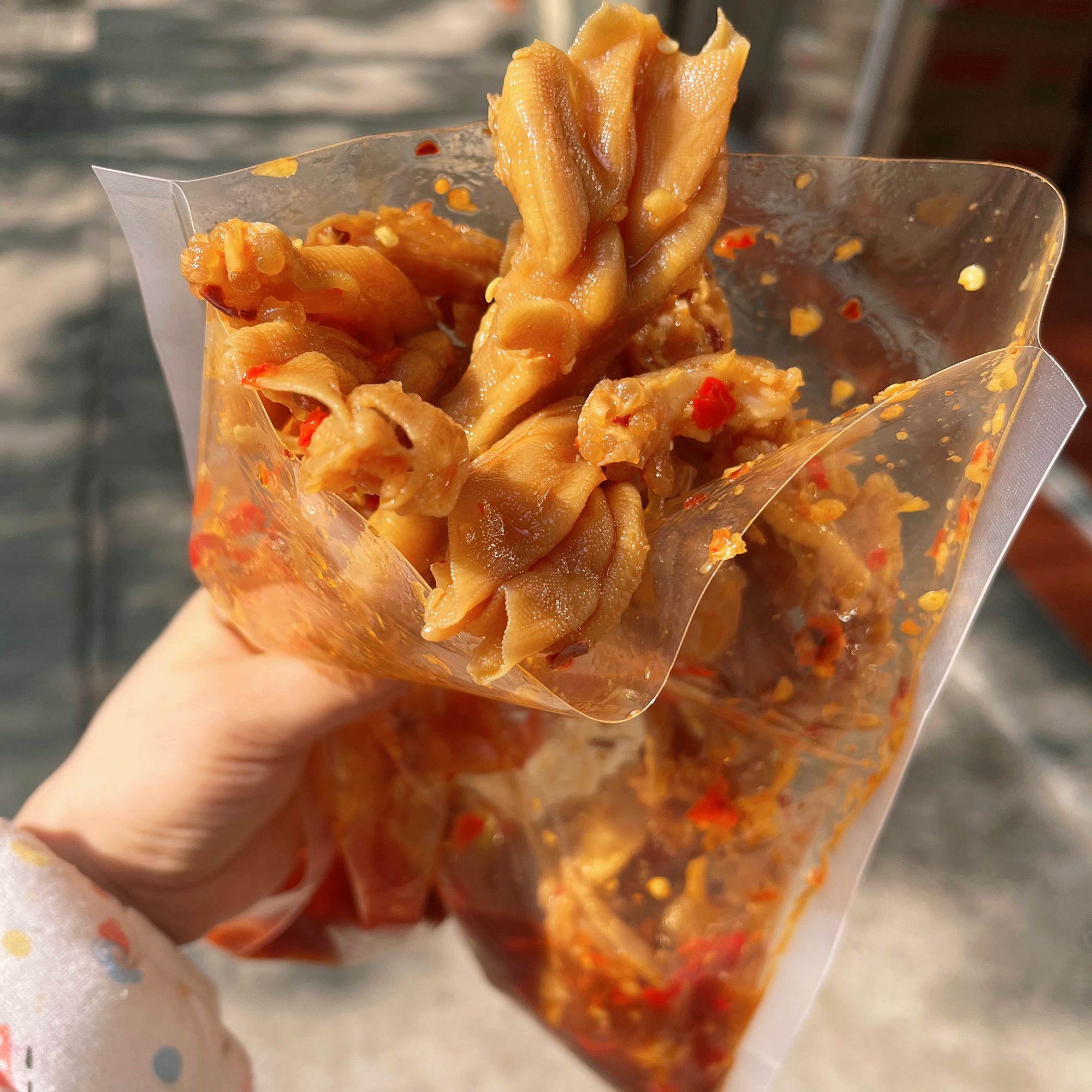 徐老板酸辣蒜蓉无骨鸭爪500克*4瓶