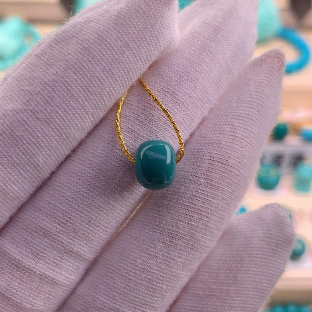 绿松石珠宝奇石未镶嵌8.6×7.1