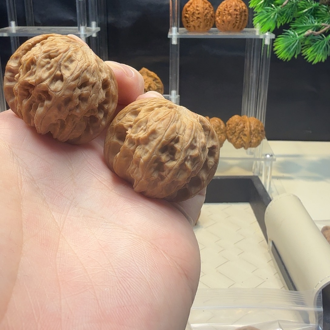 文玩核桃把件全品磨盘