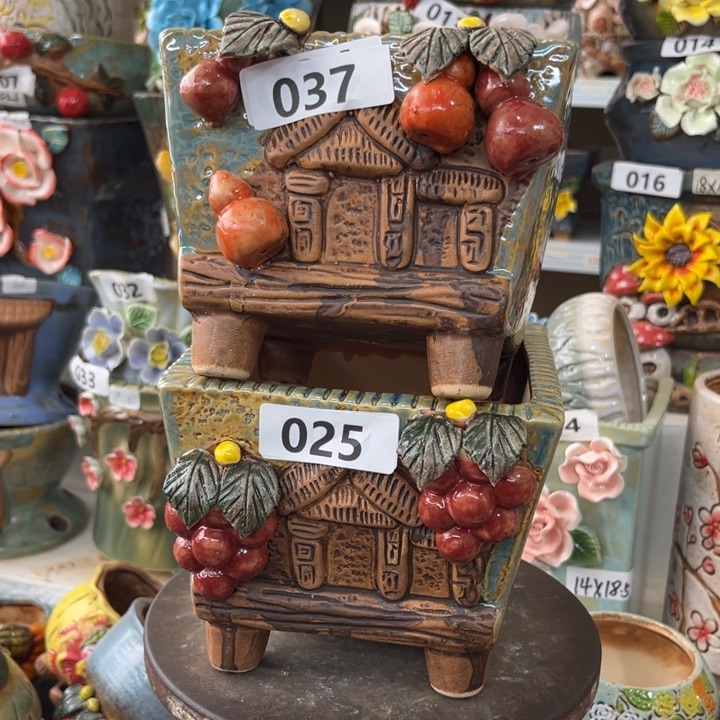 紫砂花盆粗陶材质多肉花盆