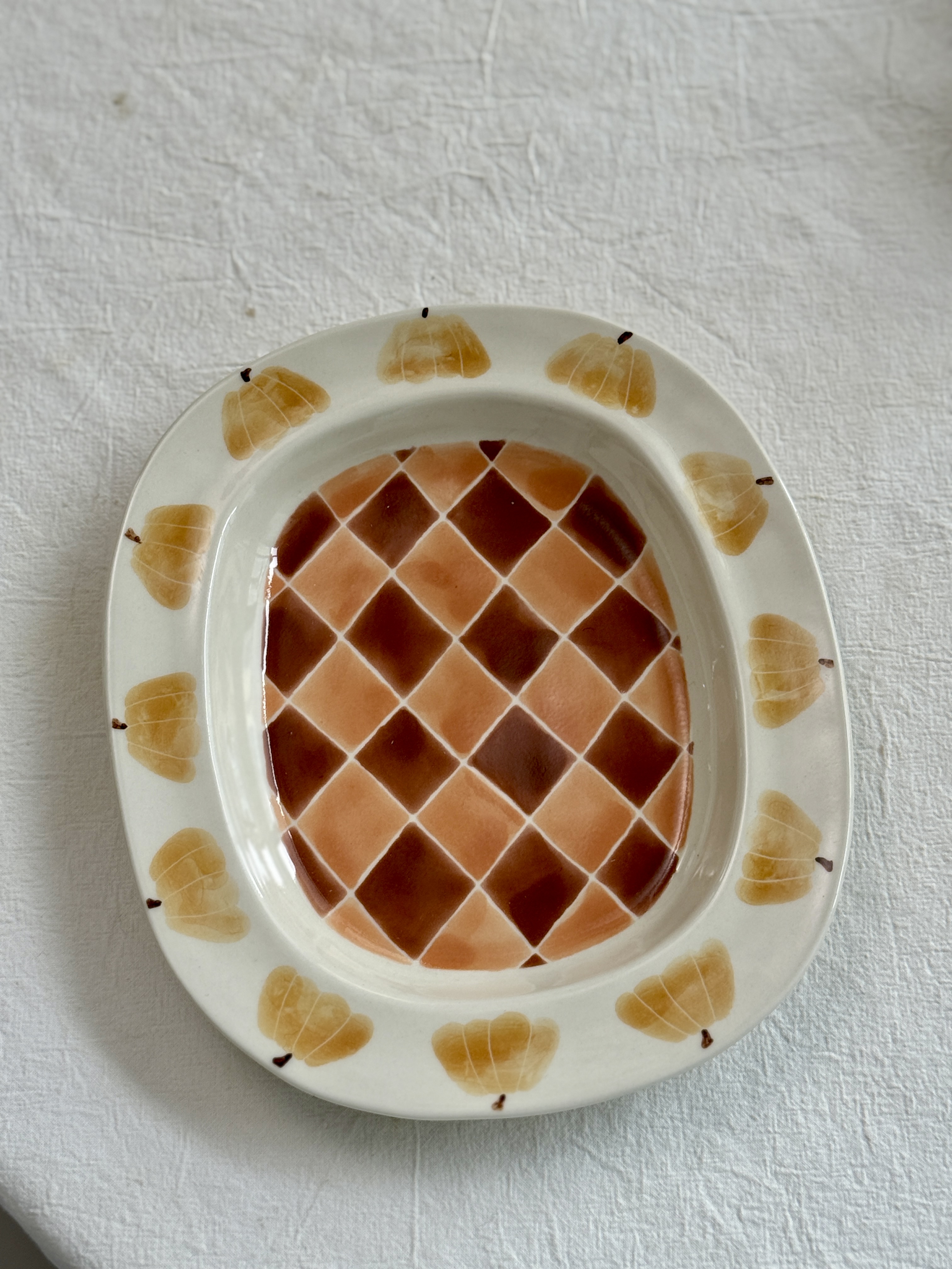 【南织围】川谷原创复古南瓜格纹大方盘