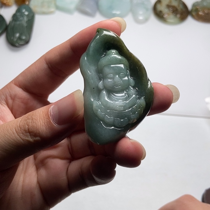 翡翠未镶嵌颈饰宝宝佛16