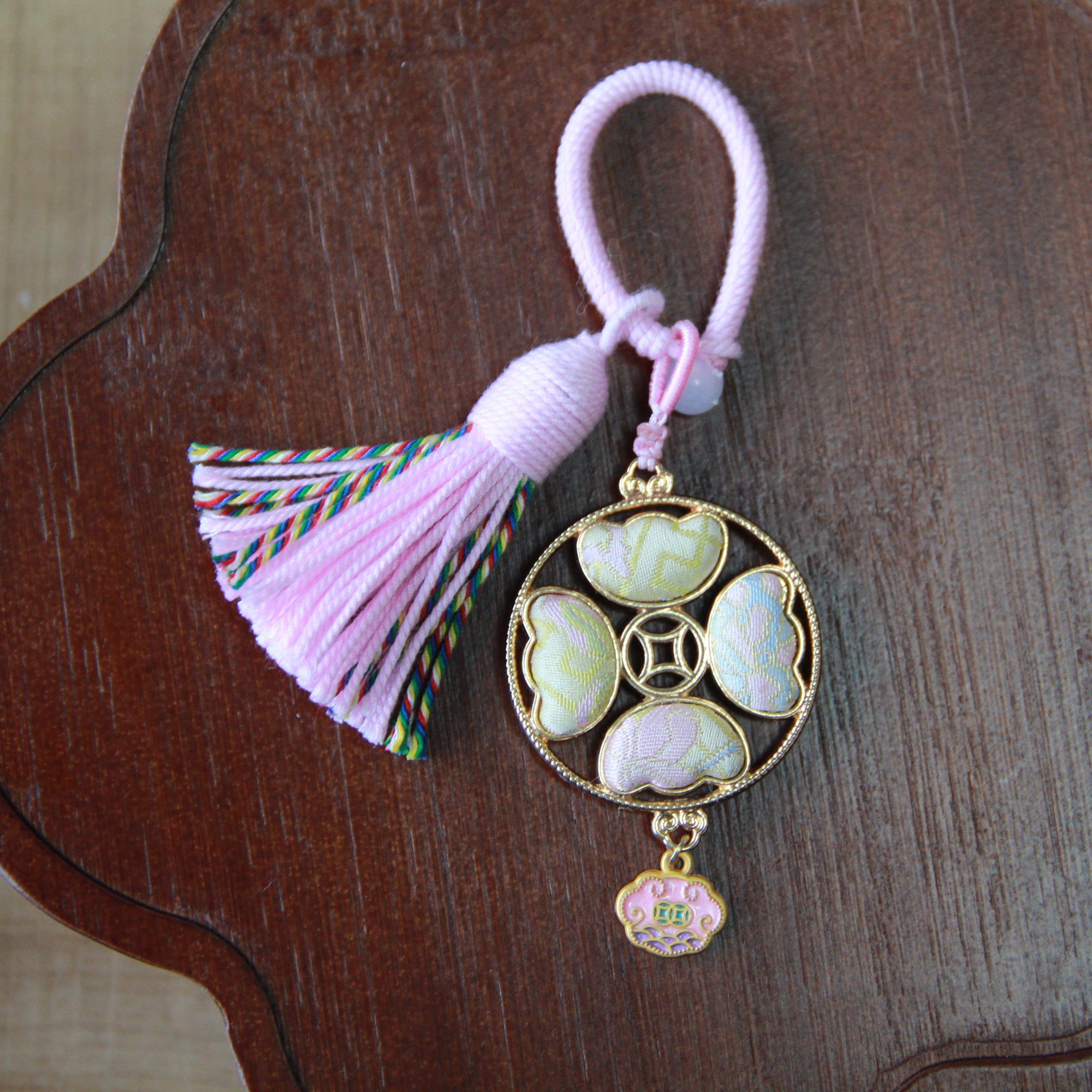 非遗宋锦文创双面挂坠