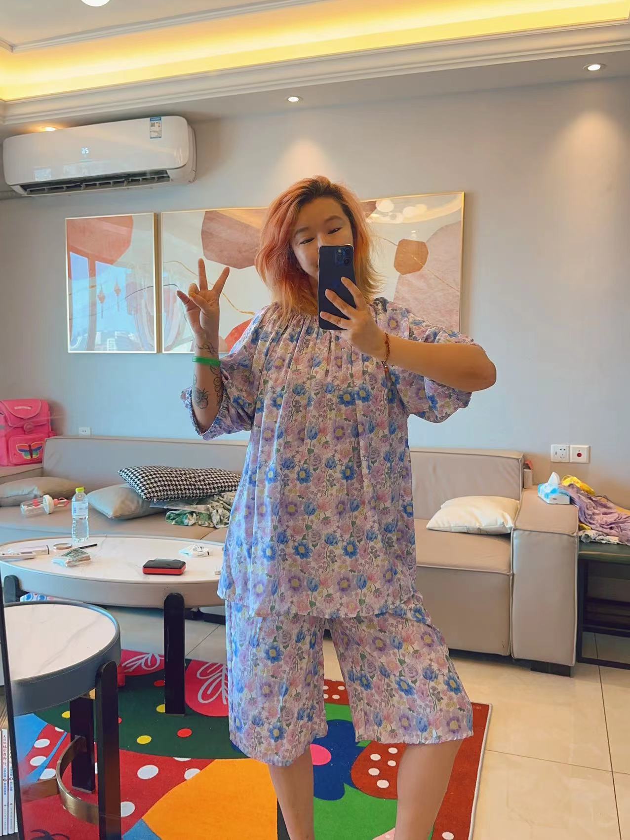 花梦款轻妈妈套装女2025夏季新款新中式国风套装