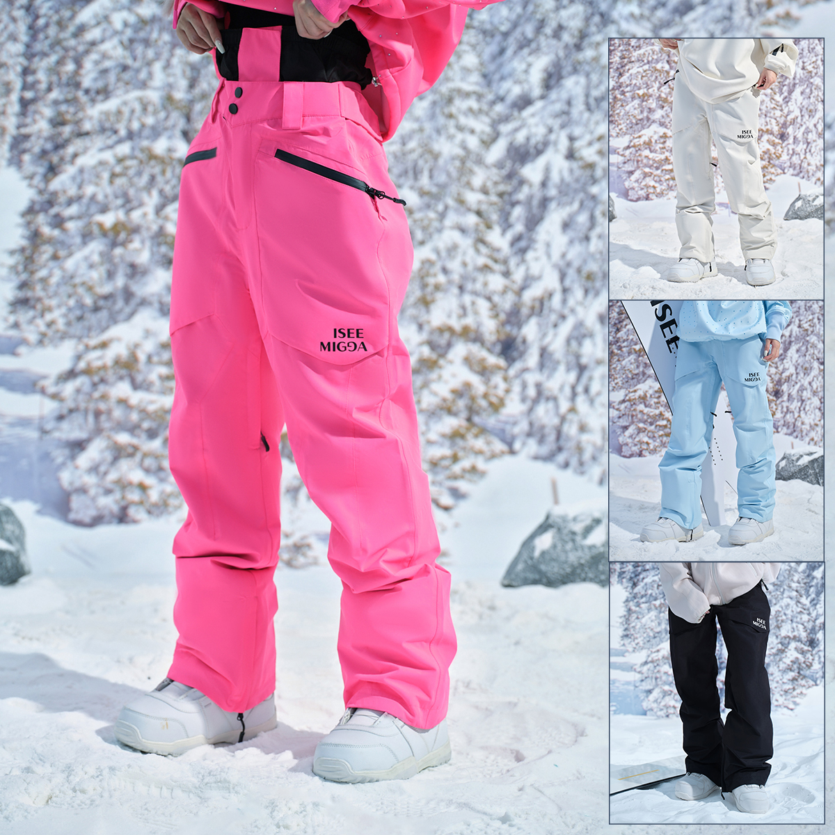 ISEEMIGGA【基础款雪裤合集】滑雪裤3L滑雪服防水防风男女同款