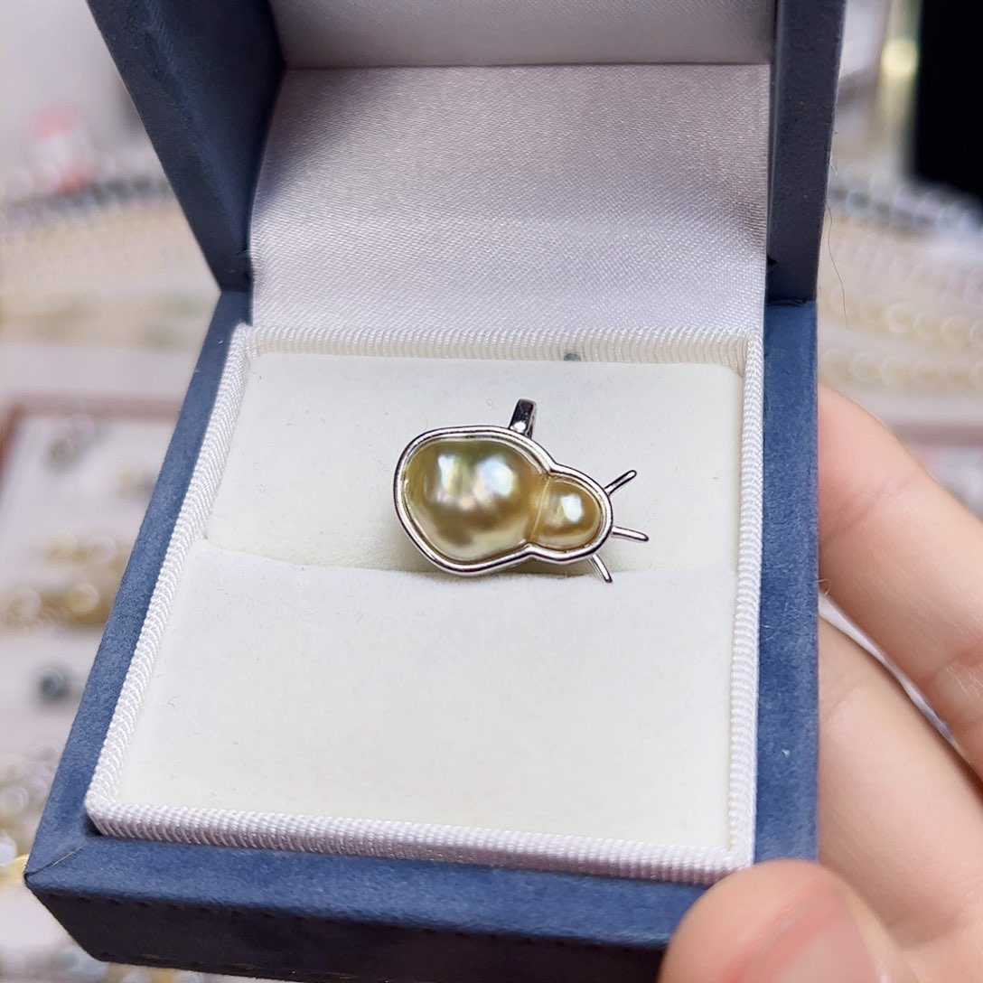 海水珍珠颈饰银S925镶嵌小*姚