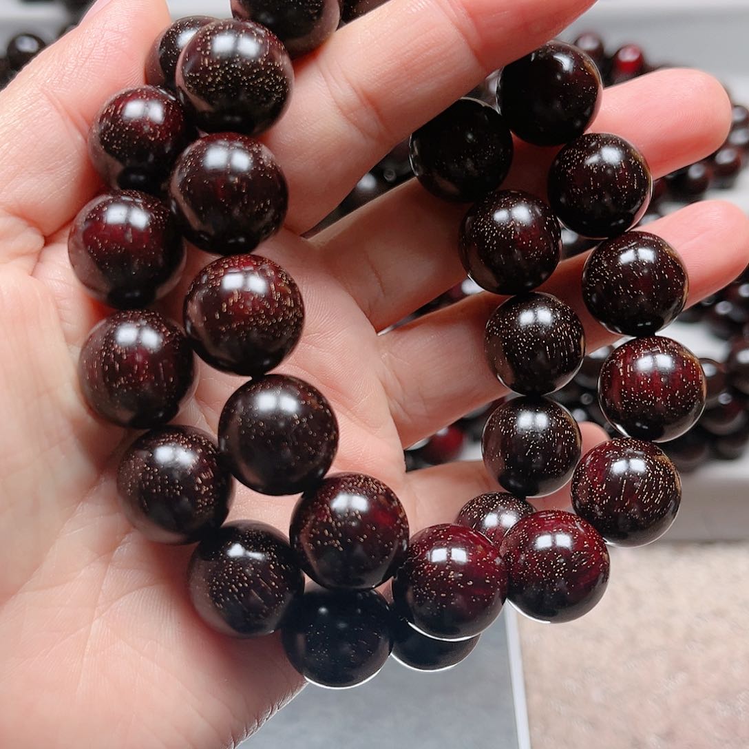 檀香紫檀（小叶紫檀）齐*1.5满30颗+跑环