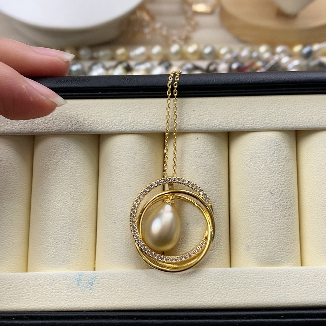 海水珍珠颈饰银S925镶嵌