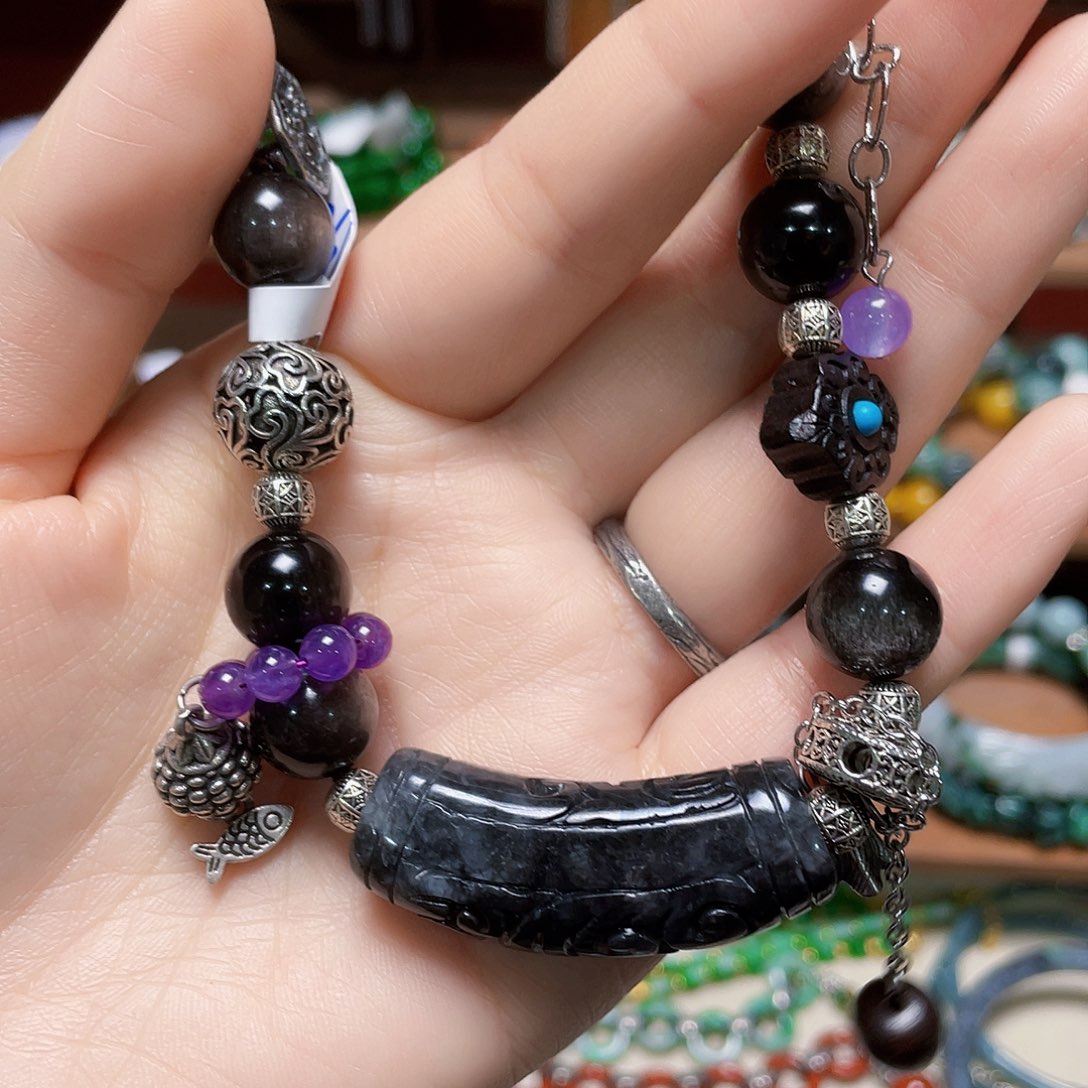 翡翠未镶嵌手链饰品