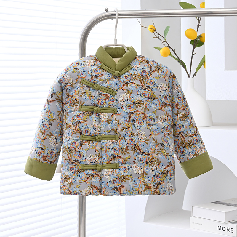 宝宝手工棉衣男女儿童棉服婴幼儿手工纯棉花棉袄中国风盘扣外出服