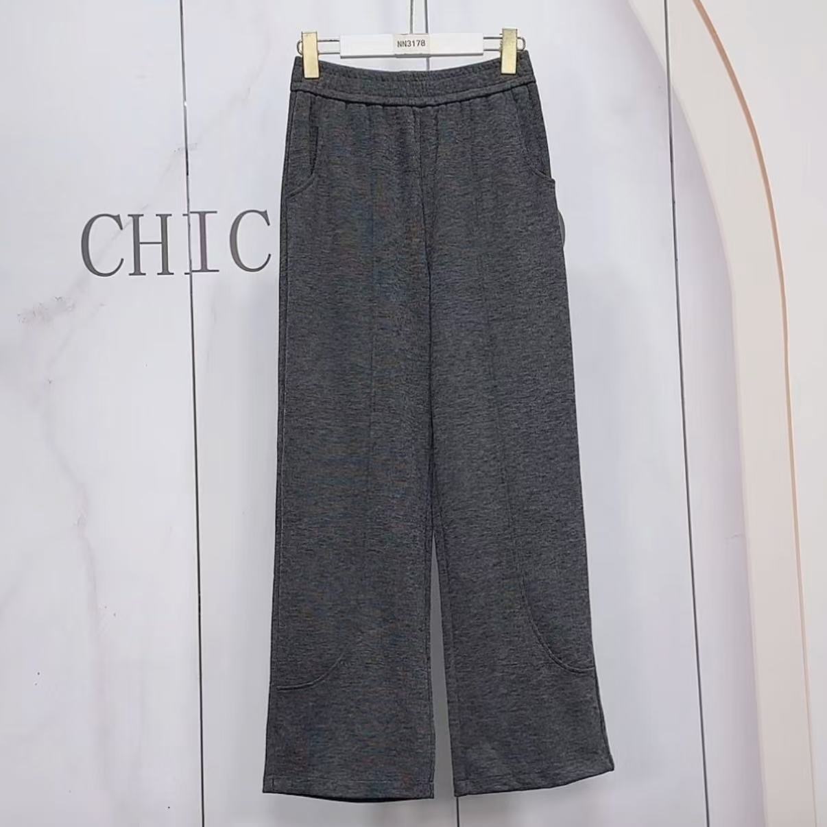 【杭州•意法】NN3178-时尚女装设计感休闲裤显瘦洋气百搭