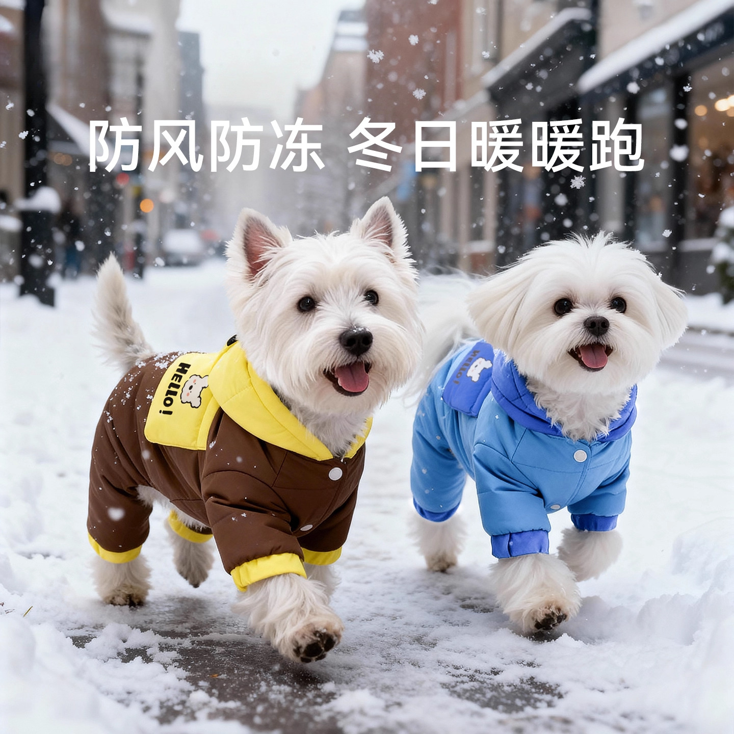 新款宠物衣服冬装比熊雪纳瑞中小型犬冬天猫咪保暖四脚狗狗羽绒服