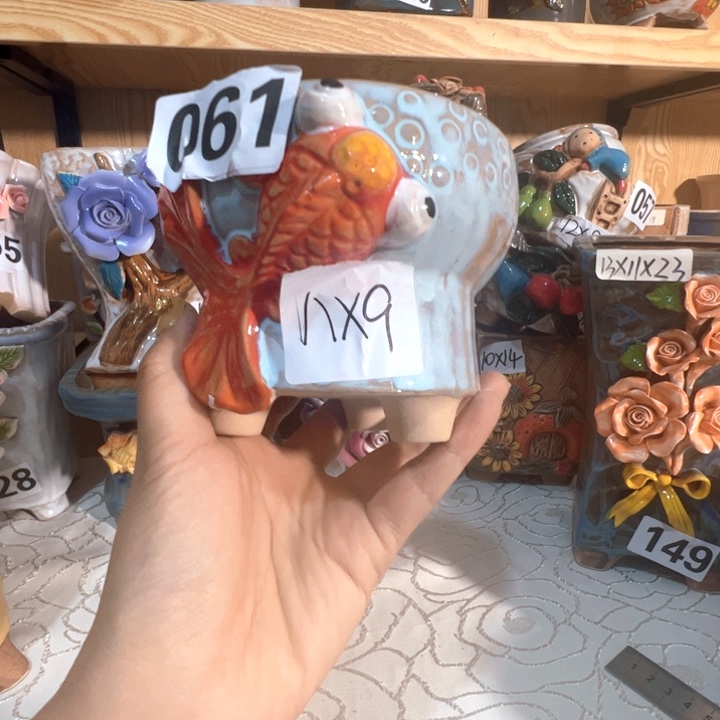 陶瓷多肉花盆满15包邮