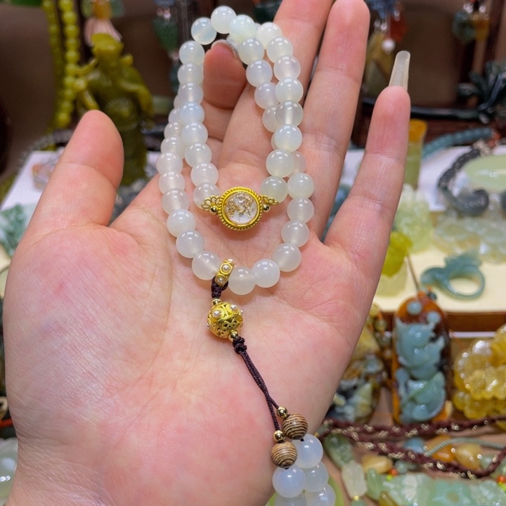 蛇纹石玉手链未镶嵌