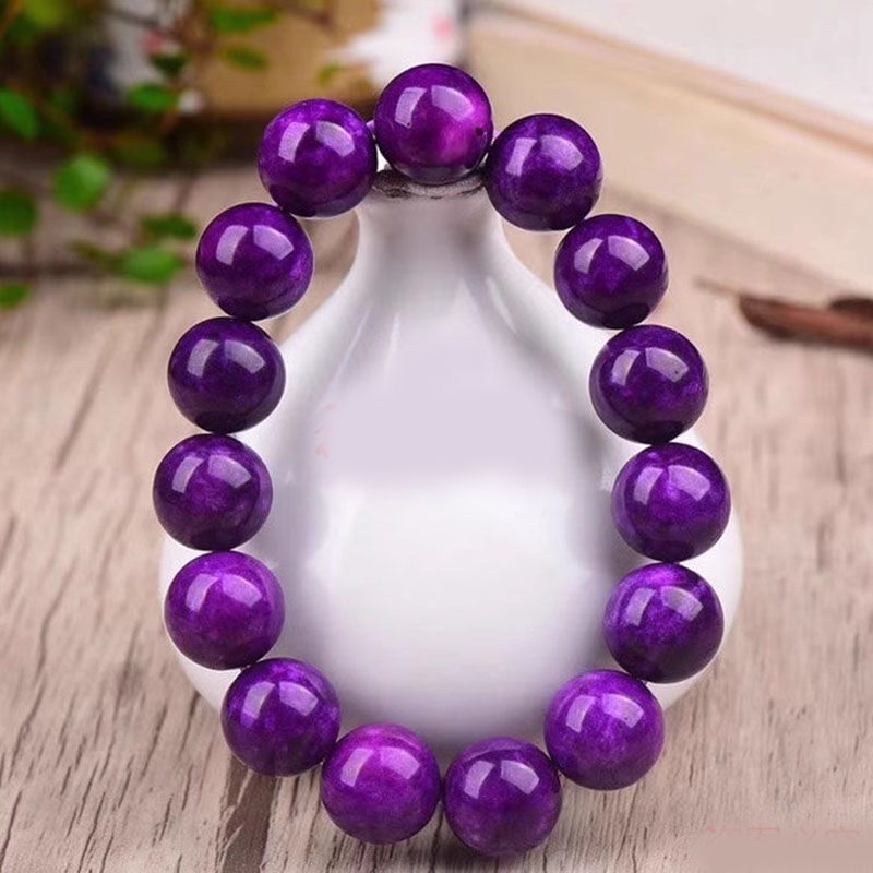 帝王紫舒12mm-14mm手链经典紫蓝色手串珠链