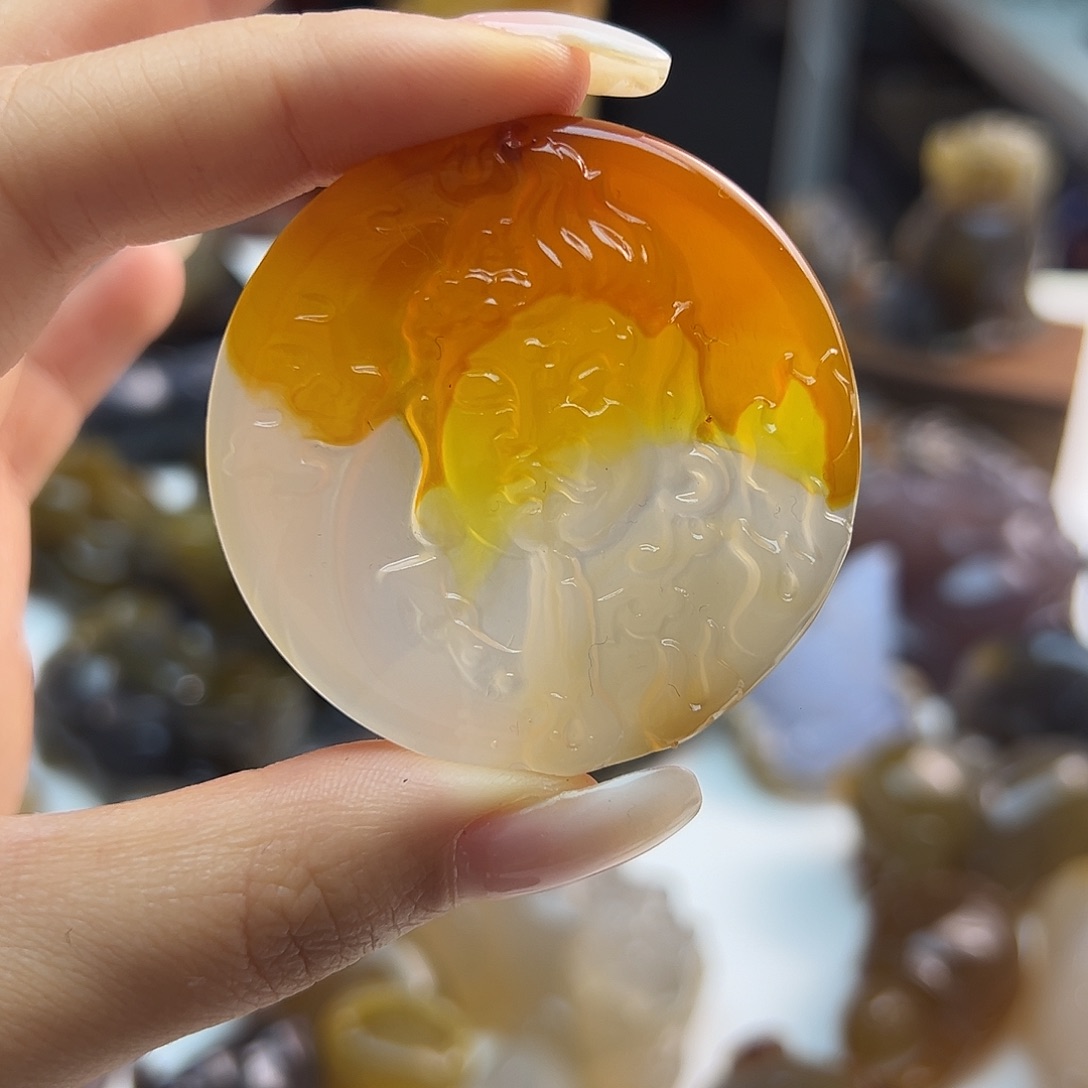 玛瑙/玉髓未镶嵌吊坠(不含链)