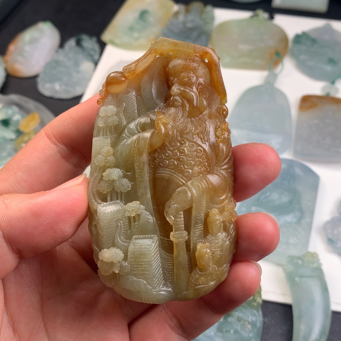 定制翡翠未镶嵌翡翠挂件