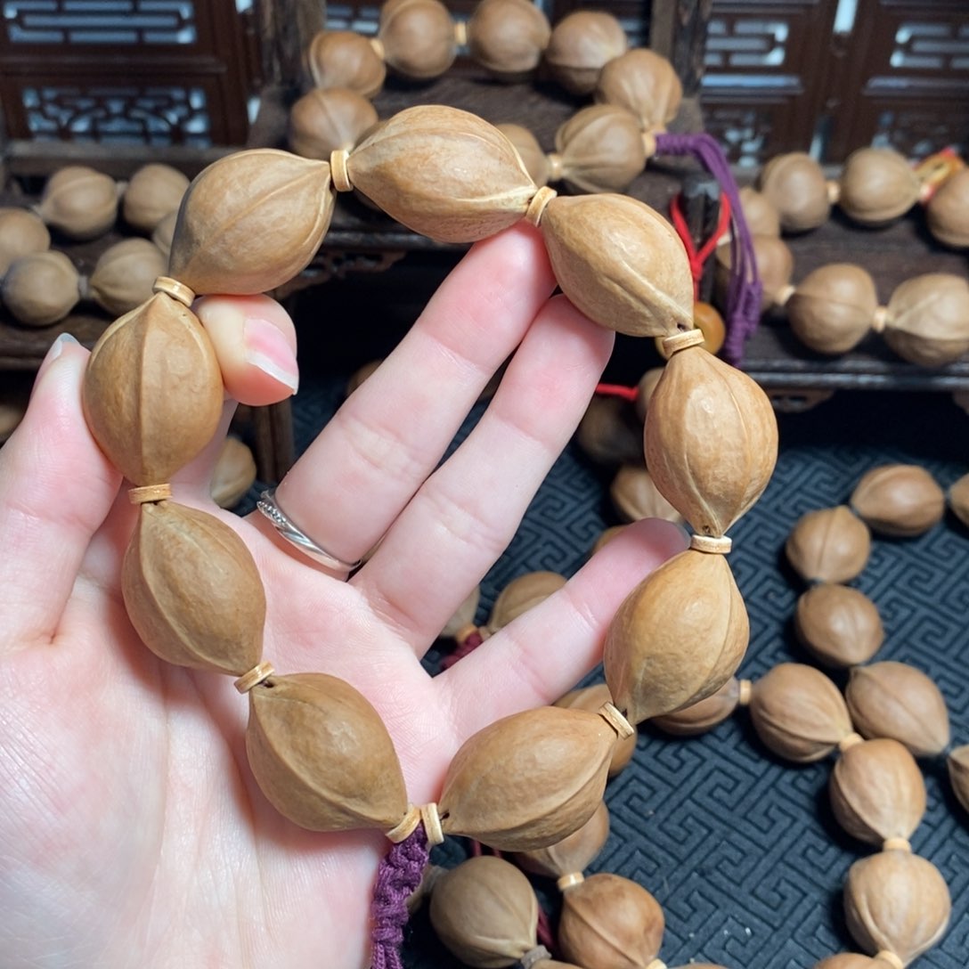 橄榄核手串/手链1929梅林铁三花橄榄核