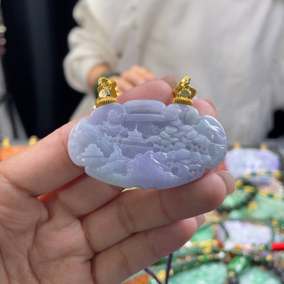 翡翠颈饰未镶嵌代编织