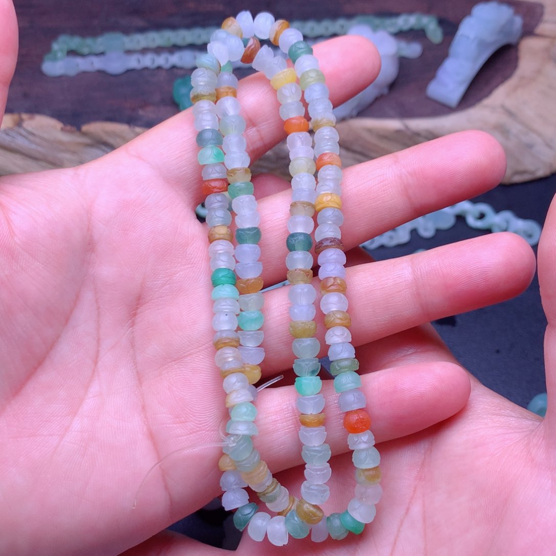 定制翡翠未镶嵌你*爷项链