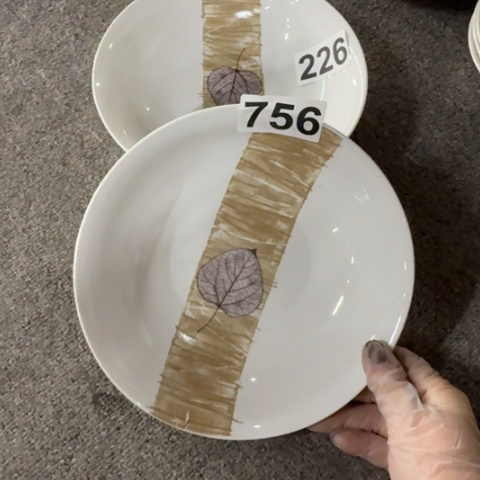 泥塑磁州窑国营2厂盘子两只口径20.5