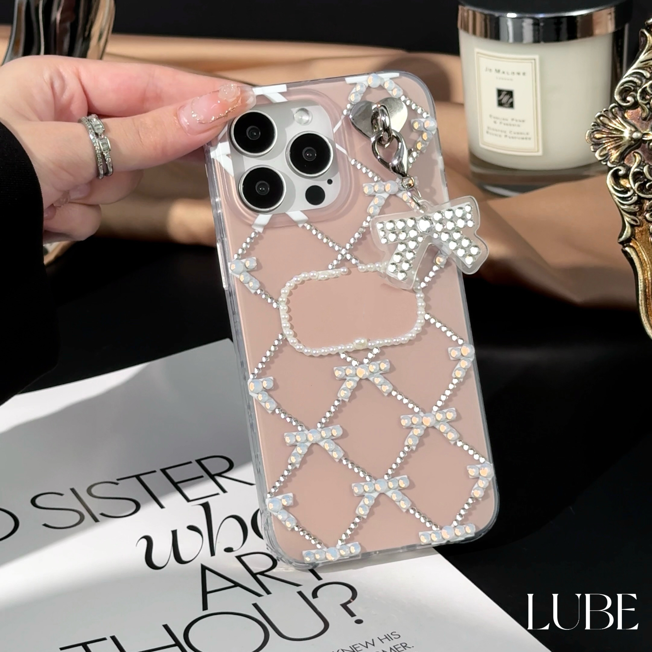 【纯欲芭蕾】高定手工钻+钻挂手机壳适用于iPhone16promax/15/14