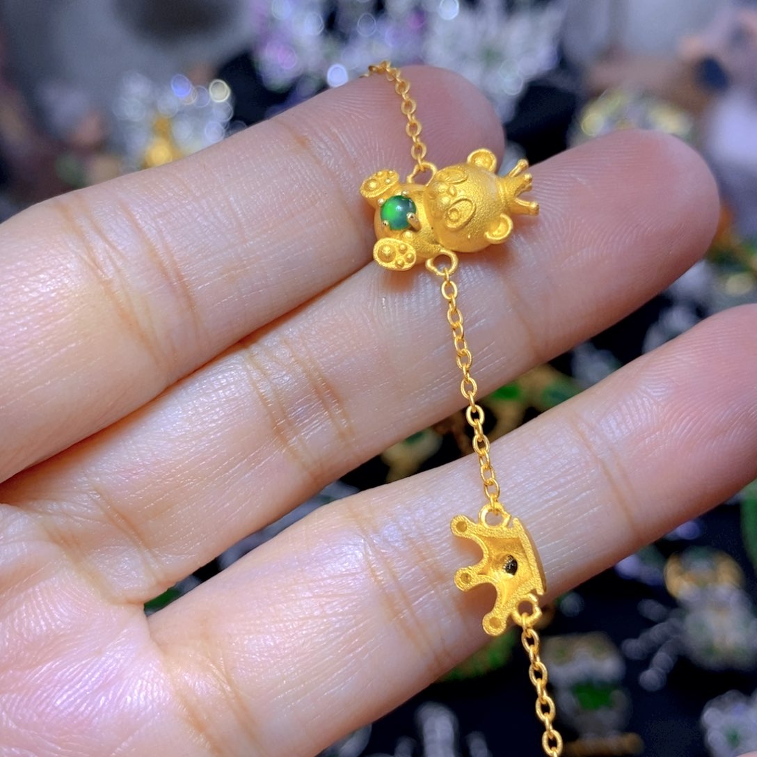 翡翠银S925镶嵌耳饰天然翡翠