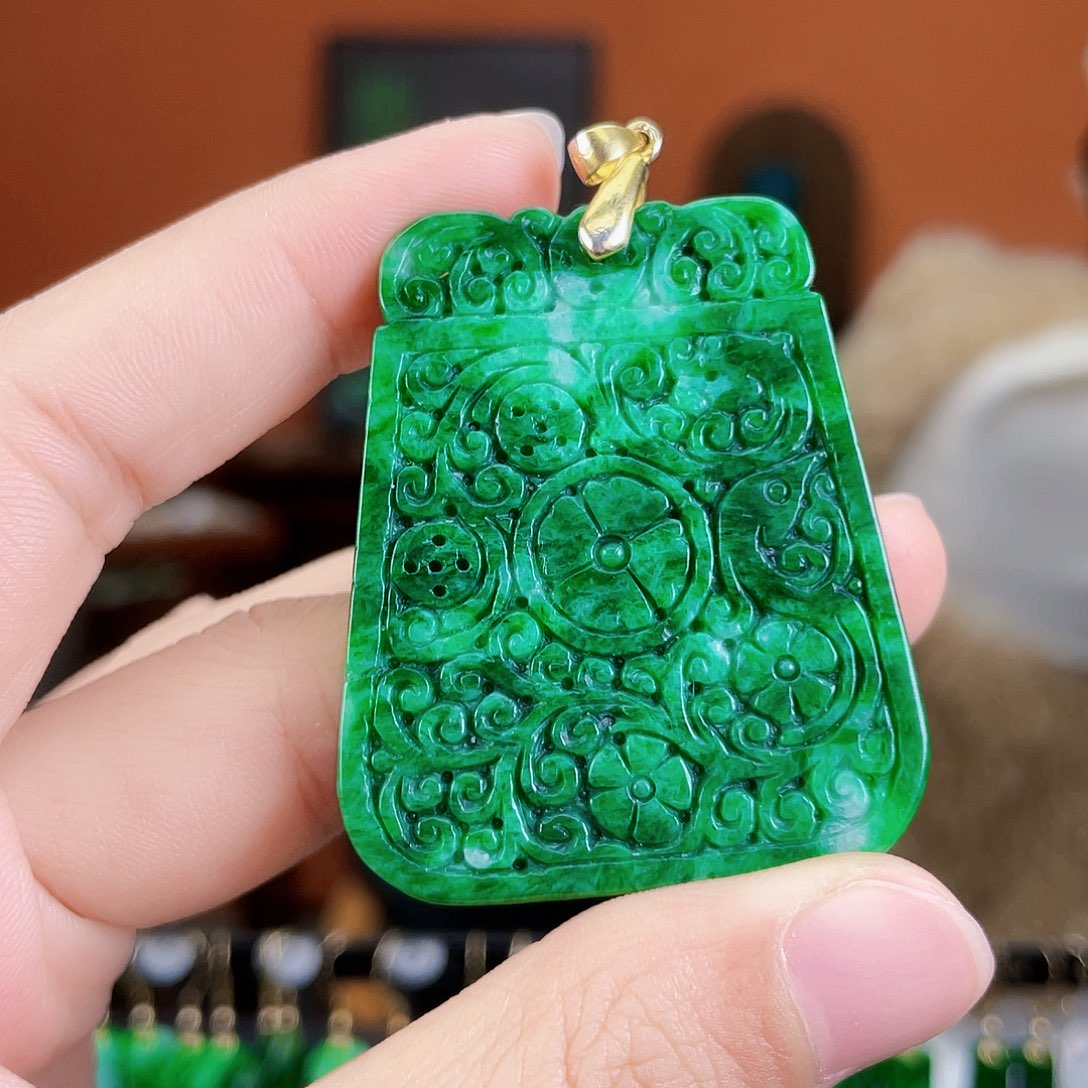 翡翠银S925镶嵌耳饰