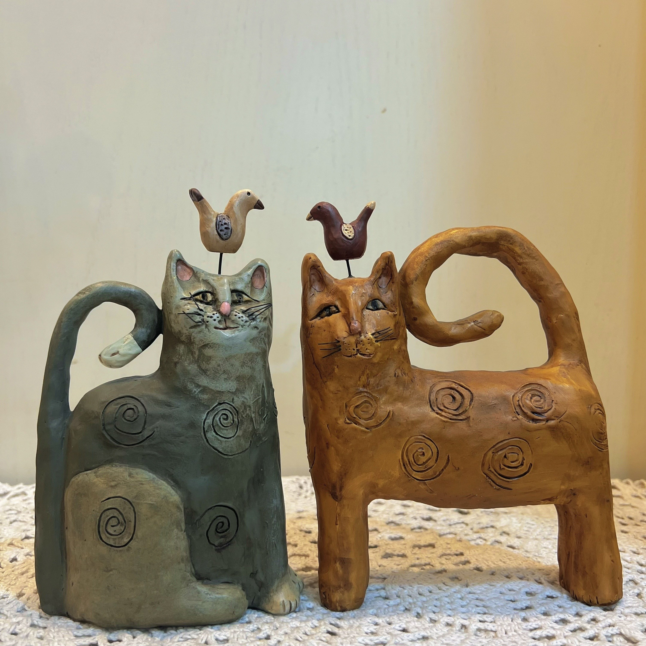 复古艺术猫猫收藏品摆件