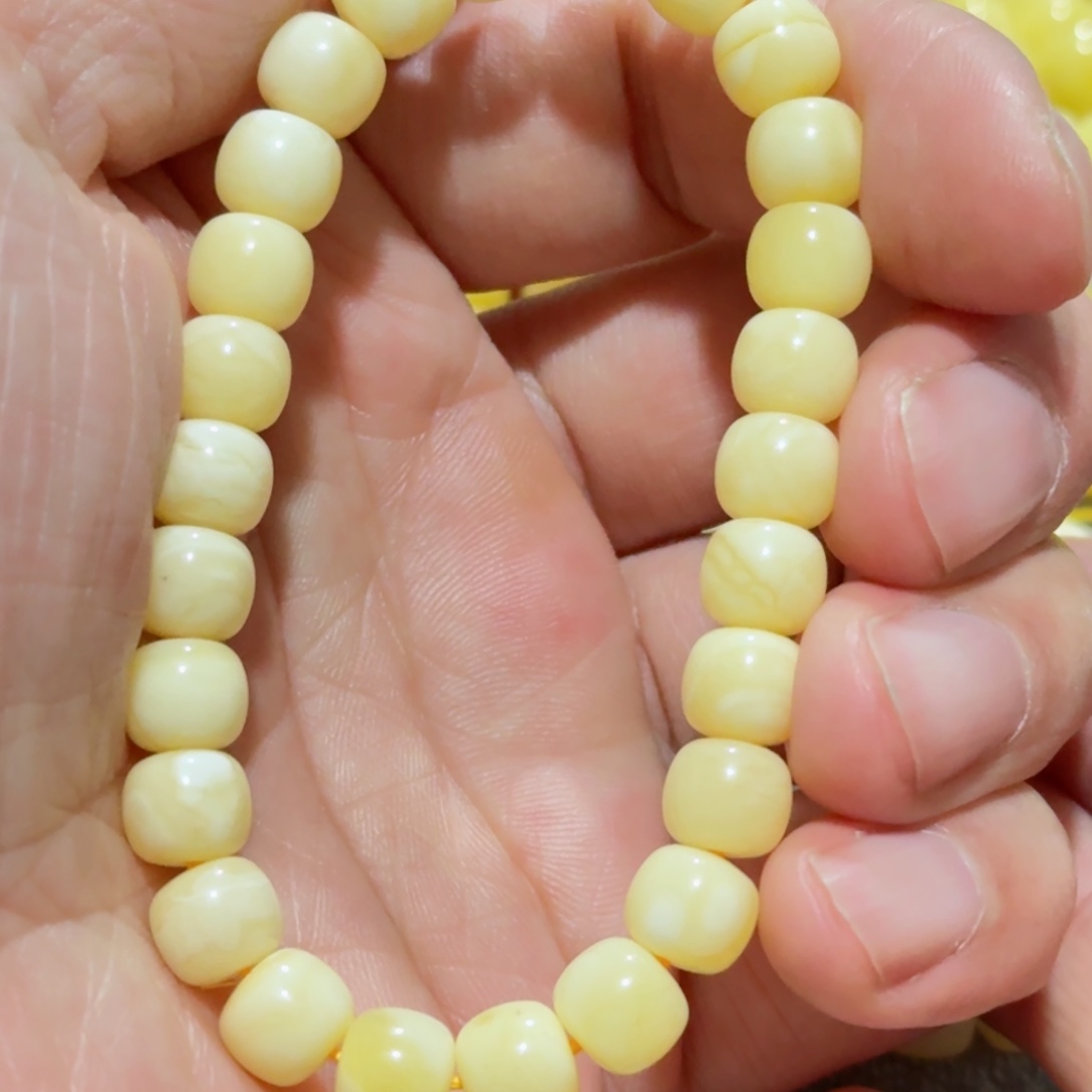 蜜蜡手串未镶嵌琥珀蜜蜡手串8.1mm