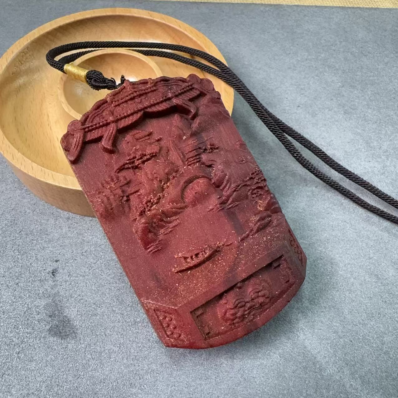 沉香木质文玩吊坠A431<50mm>