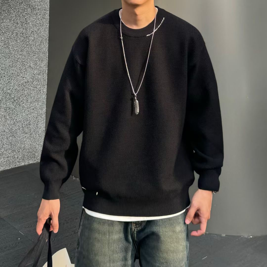 实体店清仓，不退不换，男士秋季针织百搭套头毛衣